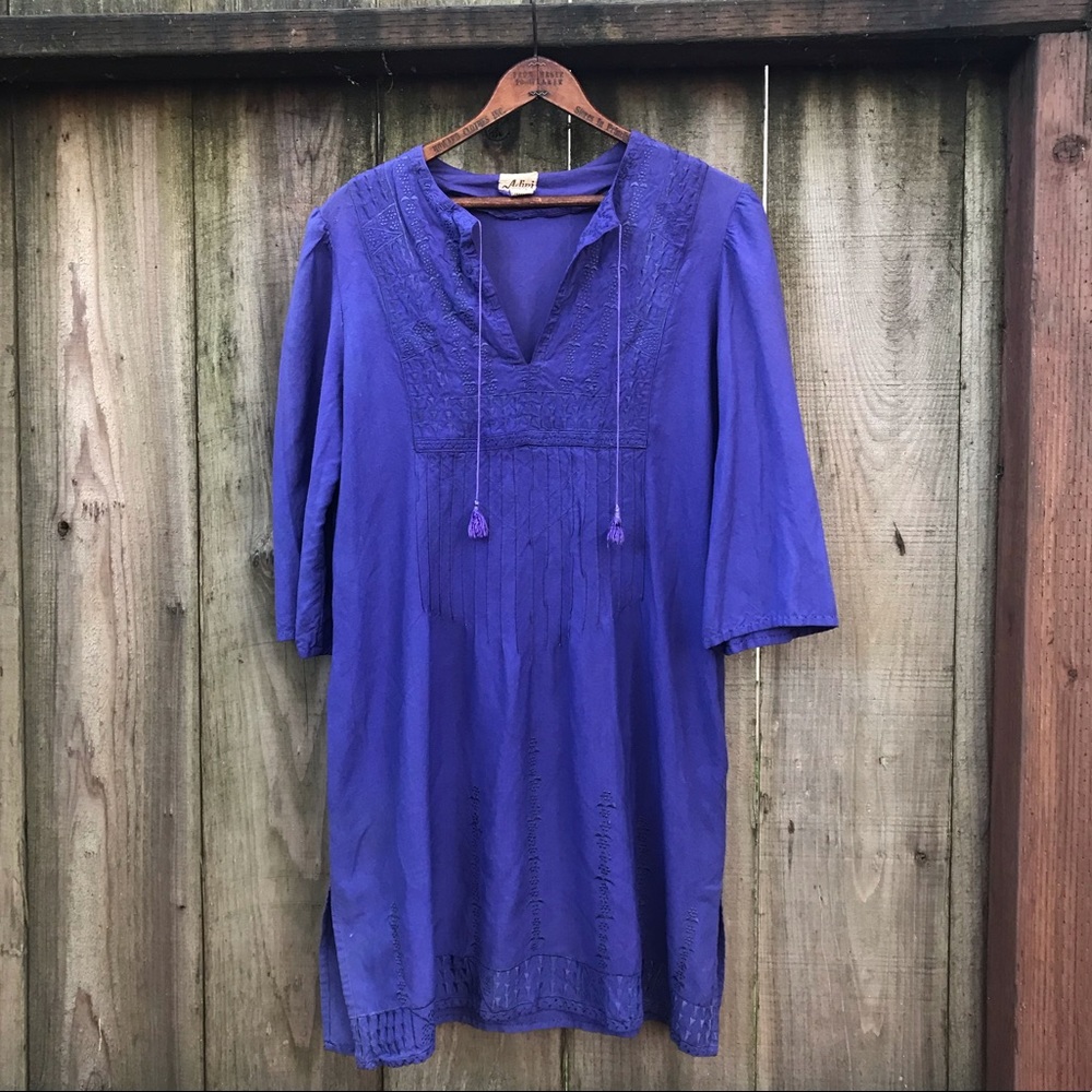 Vintage Adini India designer mini dress